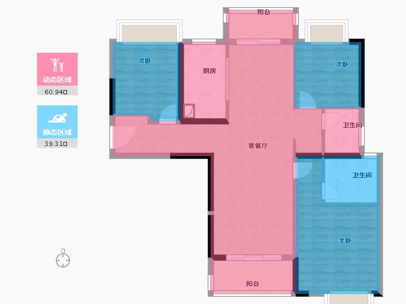 湖北省-武汉市-曦地港CITY ON-89.22-户型库-动静分区