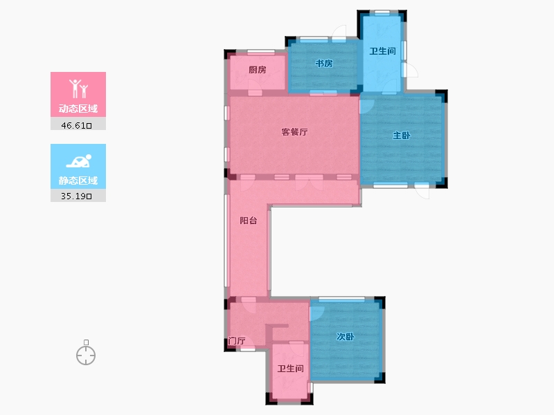 湖北省-武汉市-花博汇・桃李春风-71.99-户型库-动静分区