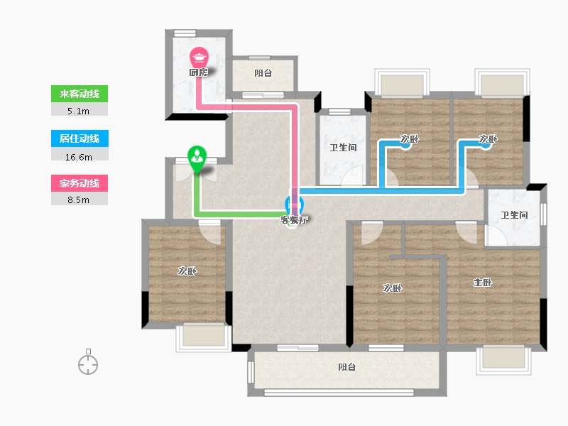 江西省-赣州市-书香华府-122.16-户型库-动静线