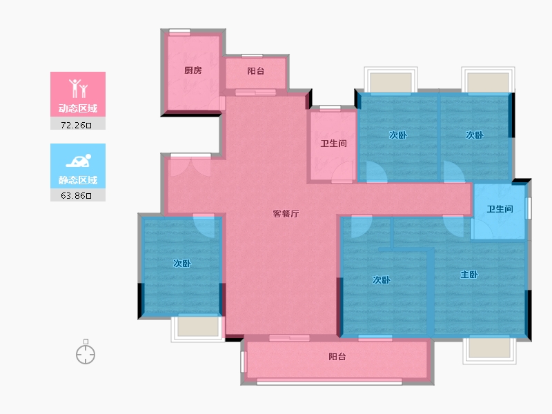 江西省-赣州市-书香华府-122.16-户型库-动静分区