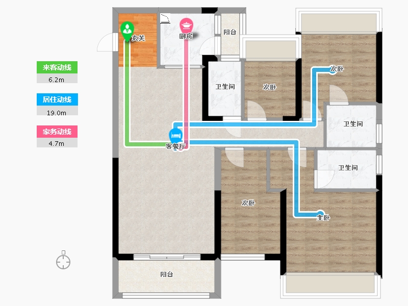 广东省-佛山市-涛汇明日・鎏金湾-101.61-户型库-动静线