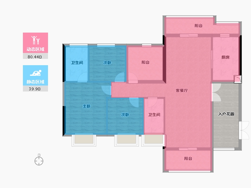 广西壮族自治区-梧州市-富城·爱琴海-119.39-户型库-动静分区