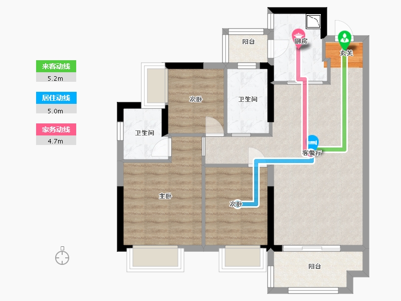 广东省-佛山市-力高・君熙府-76.00-户型库-动静线