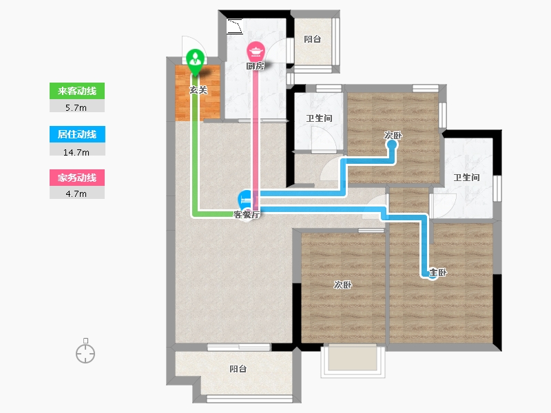 广东省-东莞市-招商雍和府-82.73-户型库-动静线