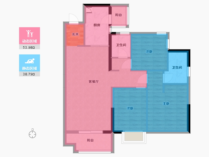 广东省-东莞市-招商雍和府-82.73-户型库-动静分区