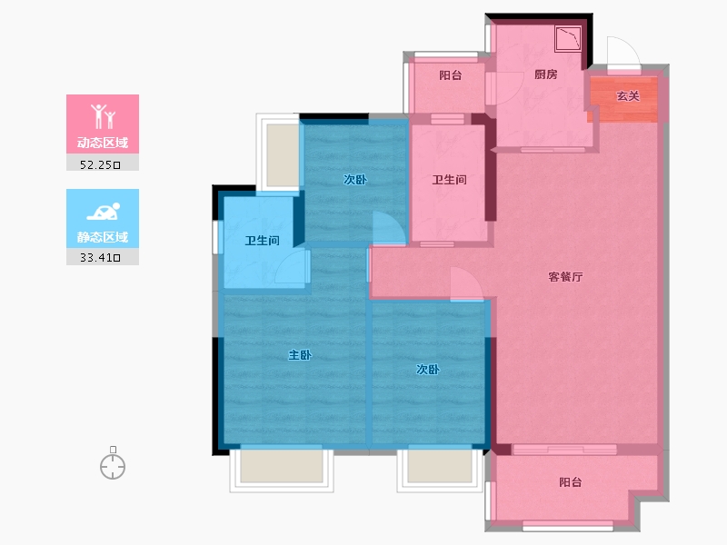 广东省-佛山市-力高・君熙府-76.00-户型库-动静分区