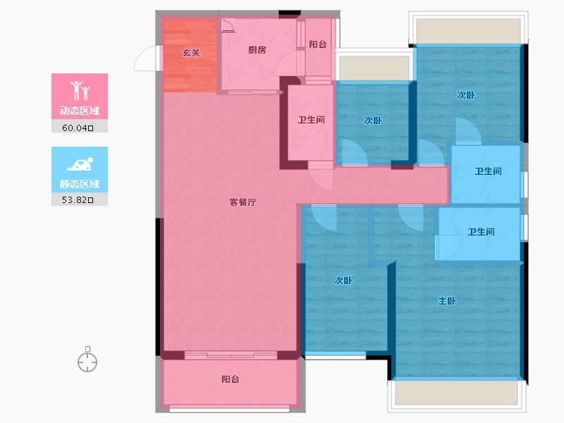 广东省-佛山市-涛汇明日・鎏金湾-101.61-户型库-动静分区