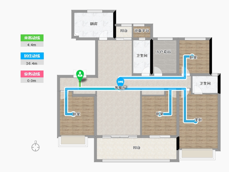 湖南省-长沙市-中海阅麓山-146.17-户型库-动静线