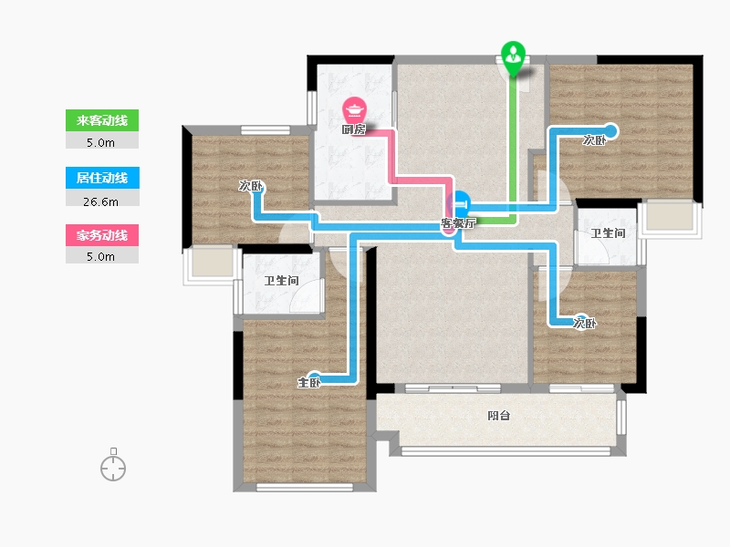 福建省-泉州市-晋江浔兴华林春天-110.00-户型库-动静线