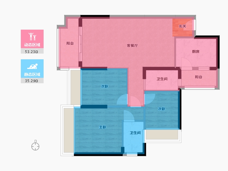 广东省-惠州市-海伦悦山居-78.77-户型库-动静分区