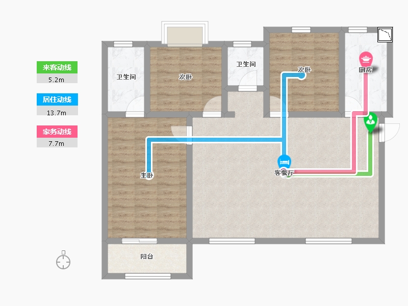 陕西省-宝鸡市-容海容悦府-97.19-户型库-动静线