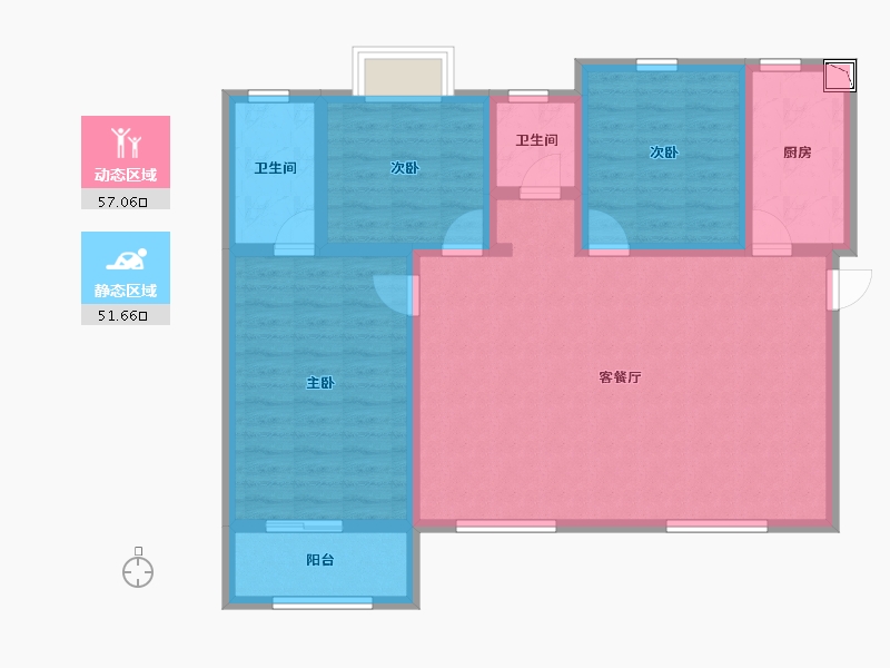 陕西省-宝鸡市-容海容悦府-97.19-户型库-动静分区