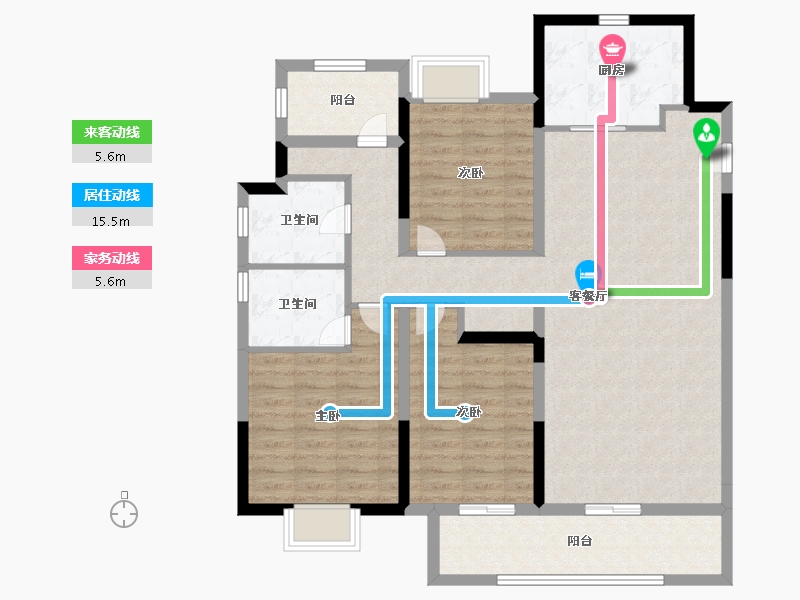 江苏省-苏州市-兰亭都荟-109.99-户型库-动静线