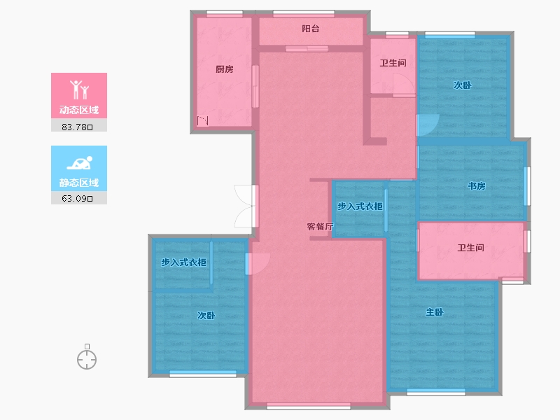 黑龙江省-哈尔滨市-哈尔滨融创文旅城-131.99-户型库-动静分区