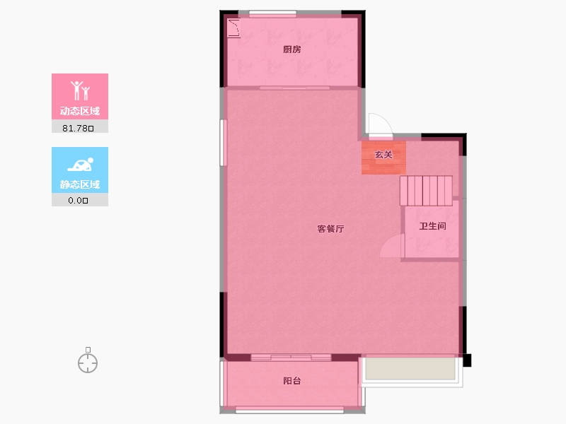 陕西省-西安市-碧桂园・香湖湾1号-75.57-户型库-动静分区