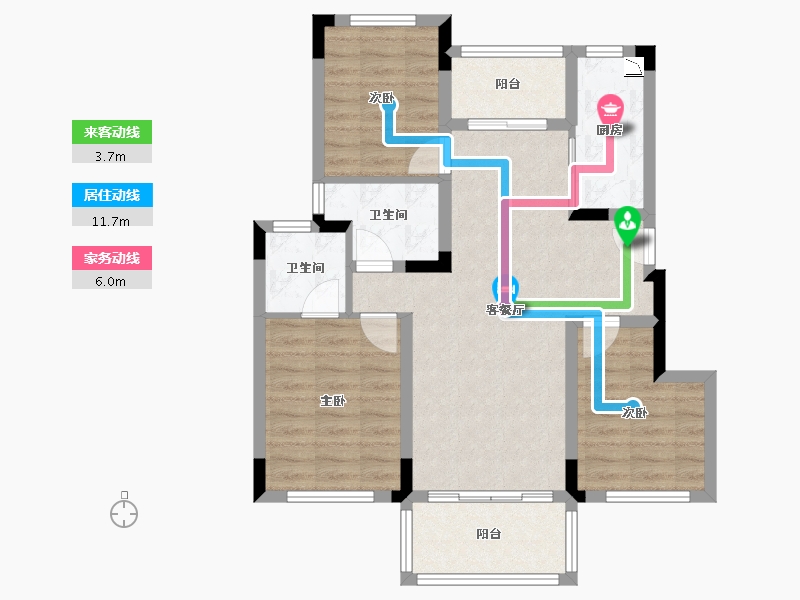 广西壮族自治区-桂林市-阳朔壹号院-77.32-户型库-动静线