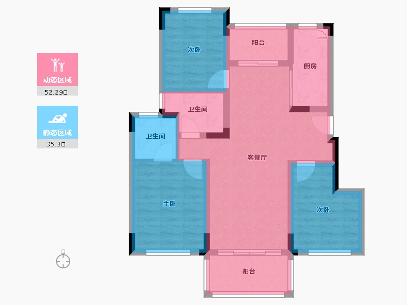 广西壮族自治区-桂林市-阳朔壹号院-77.32-户型库-动静分区