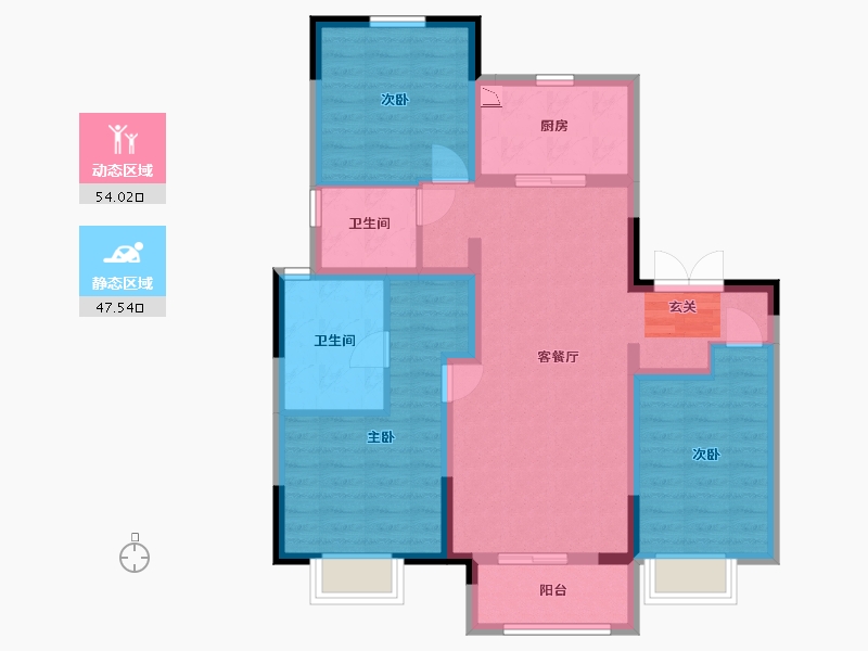 河南省-开封市-富力湾-89.97-户型库-动静分区