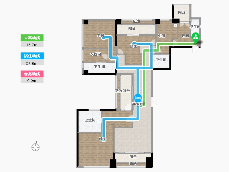 黑龙江省-鹤岗市-新天鹅堡-208.02-户型库-动静线