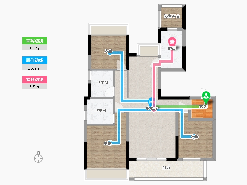 江苏省-扬州市-万达・西区CLASS-93.60-户型库-动静线