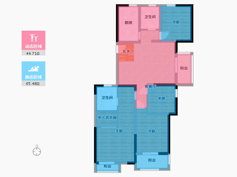 江苏省-扬州市-龙湖美墅-97.11-户型库-动静分区