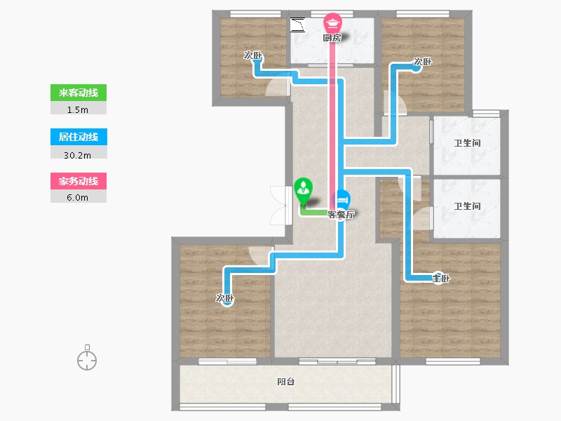 浙江省-温州市-国际华府-100.31-户型库-动静线