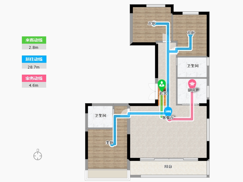 河北省-石家庄市-中房・卓越府-112.81-户型库-动静线