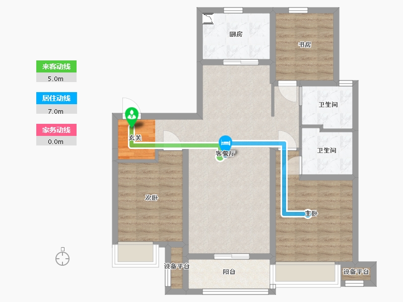 河北省-石家庄市-万科正定文化村-83.90-户型库-动静线