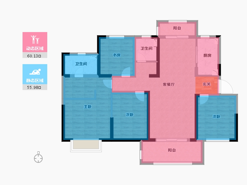 浙江省-温州市-新力琥珀园-102.00-户型库-动静分区