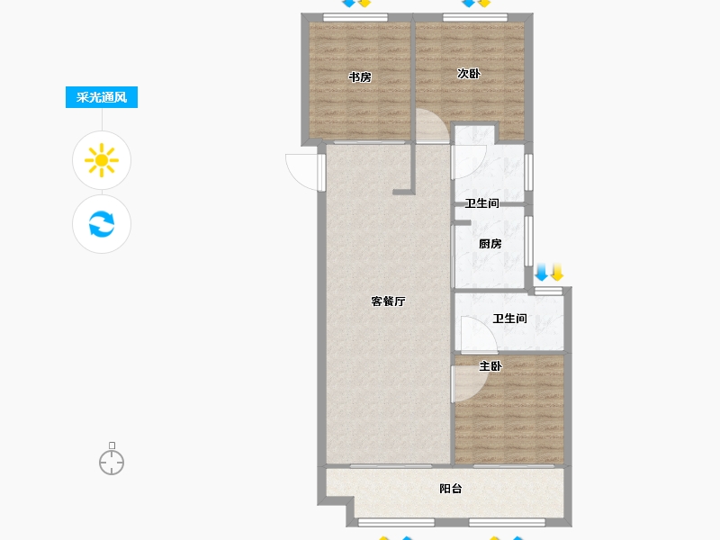 山东省-济南市-高铁城-100.01-户型库-采光通风