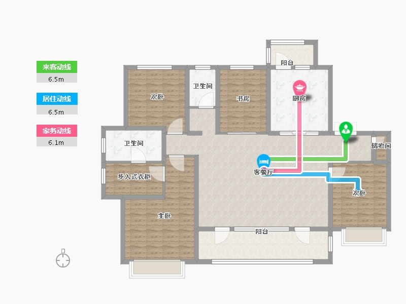 山东省-青岛市-海尔产城创波尔多小镇-148.01-户型库-动静线