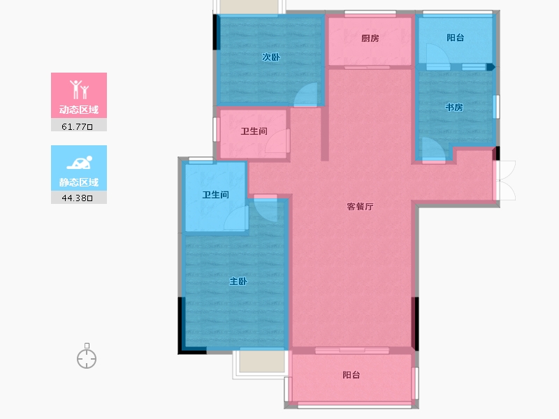 湖北省-襄阳市-思远公馆-94.45-户型库-动静分区