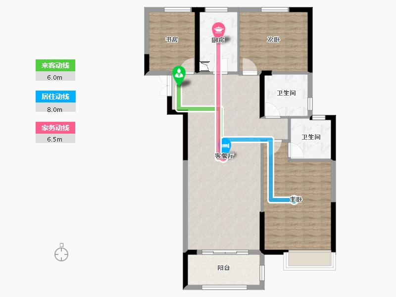 江苏省-连云港市-冠豪名苑-102.99-户型库-动静线