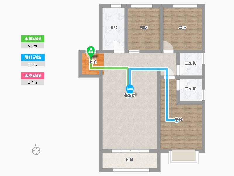 北京-北京市-融创・奥城-79.30-户型库-动静线