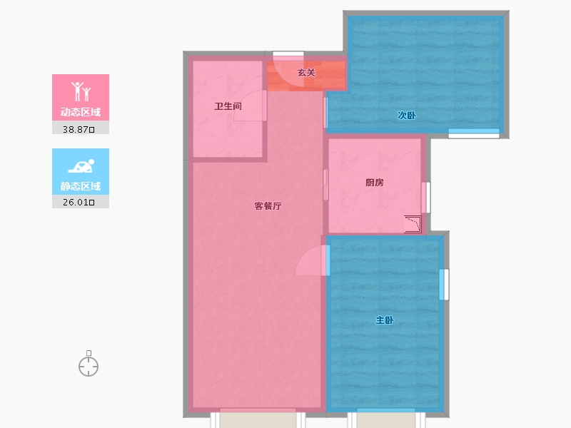 北京-北京市-金隅学府-57.95-户型库-动静分区