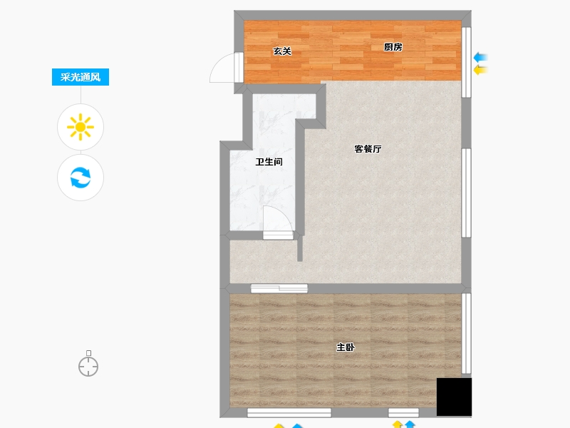 辽宁省-朝阳市-泰禾・北京公馆-57.49-户型库-采光通风