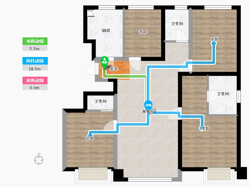 辽宁省-朝阳市-华樾北京-96.67-户型库-动静线