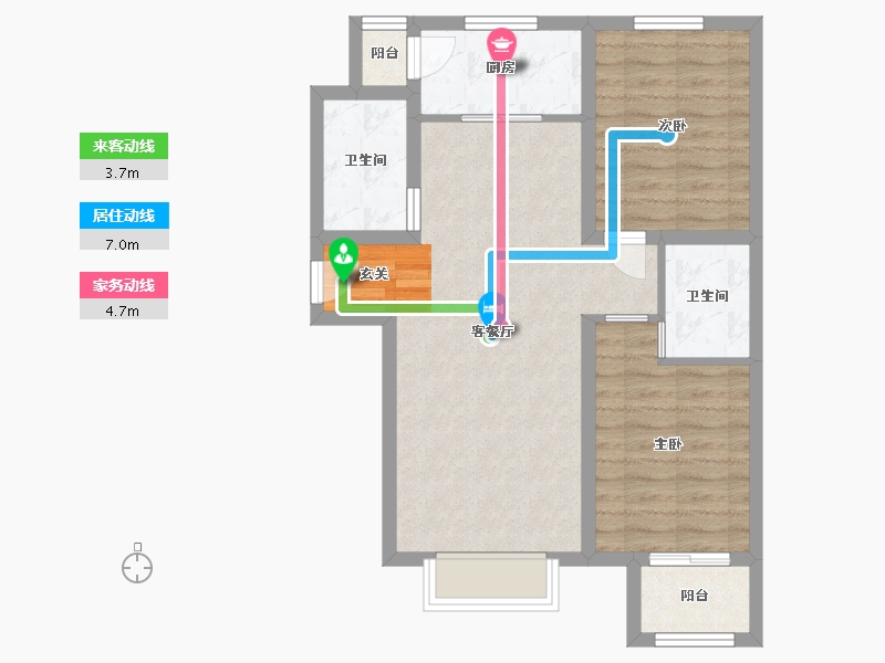 河北省-廊坊市-大厂云樾东方-69.28-户型库-动静线