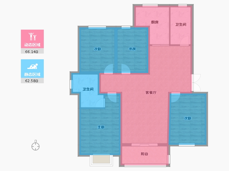 安徽省-宿州市-卢屯嘉苑-115.34-户型库-动静分区