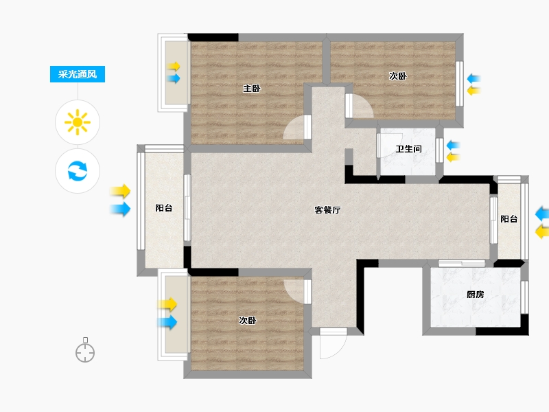 河南省-周口市-建业-87.92-户型库-采光通风