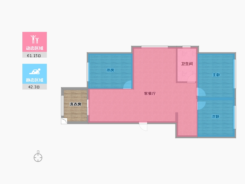 黑龙江省-佳木斯市-中央公园-101.40-户型库-动静分区