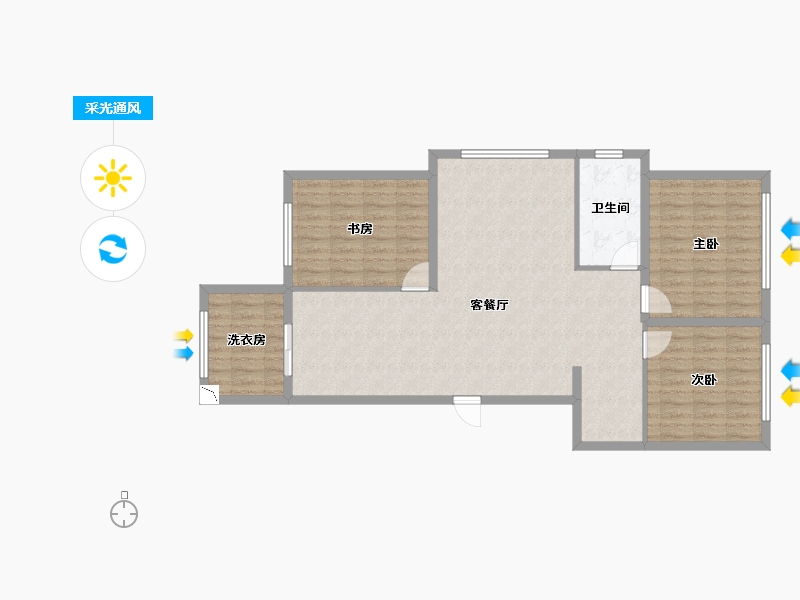 黑龙江省-佳木斯市-中央公园-101.40-户型库-采光通风