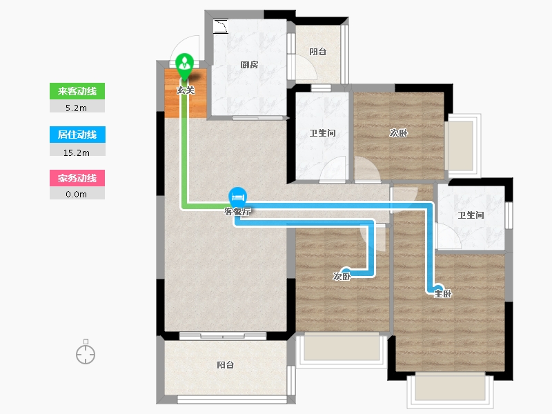 四川省-成都市-恒大翡翠龙庭-83.38-户型库-动静线