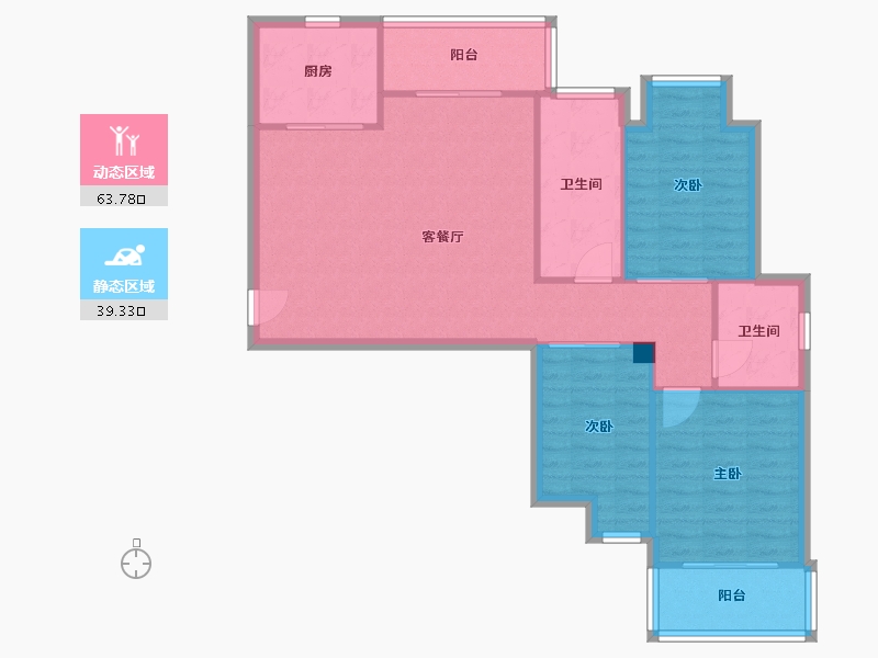 湖北省-武汉市-清能清江锦城-94.00-户型库-动静分区