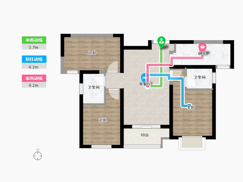 青海省-西宁市-德杰・状元府邸-69.21-户型库-动静线