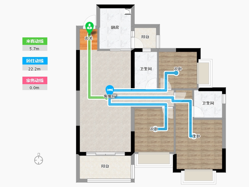 四川省-成都市-恒大翡翠龙庭-86.57-户型库-动静线