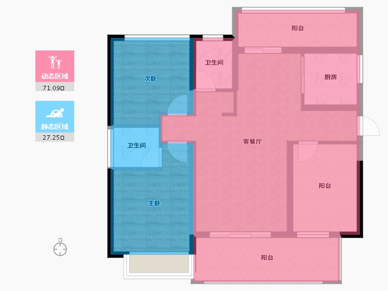 广西壮族自治区-北海市-北海中港城-87.59-户型库-动静分区