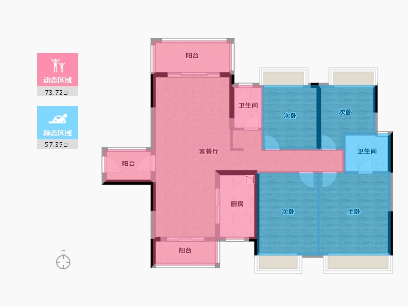 广东省-佛山市-美的明湖北湾5座-117.96-户型库-动静分区