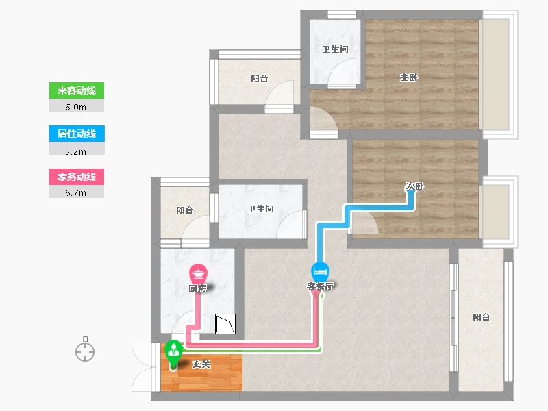 重庆-重庆市-滨湖上院-76.69-户型库-动静线