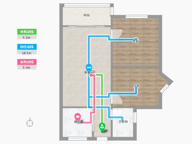 四川省-成都市-棕南正街9号院-59.92-户型库-动静线